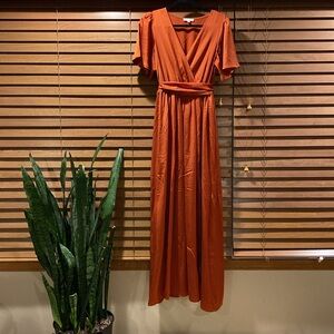 Baltic Born Elegant Burnt Orange Wrap Dress